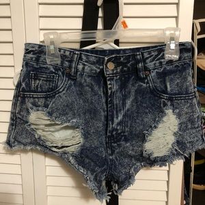 Jean high waisted shorts